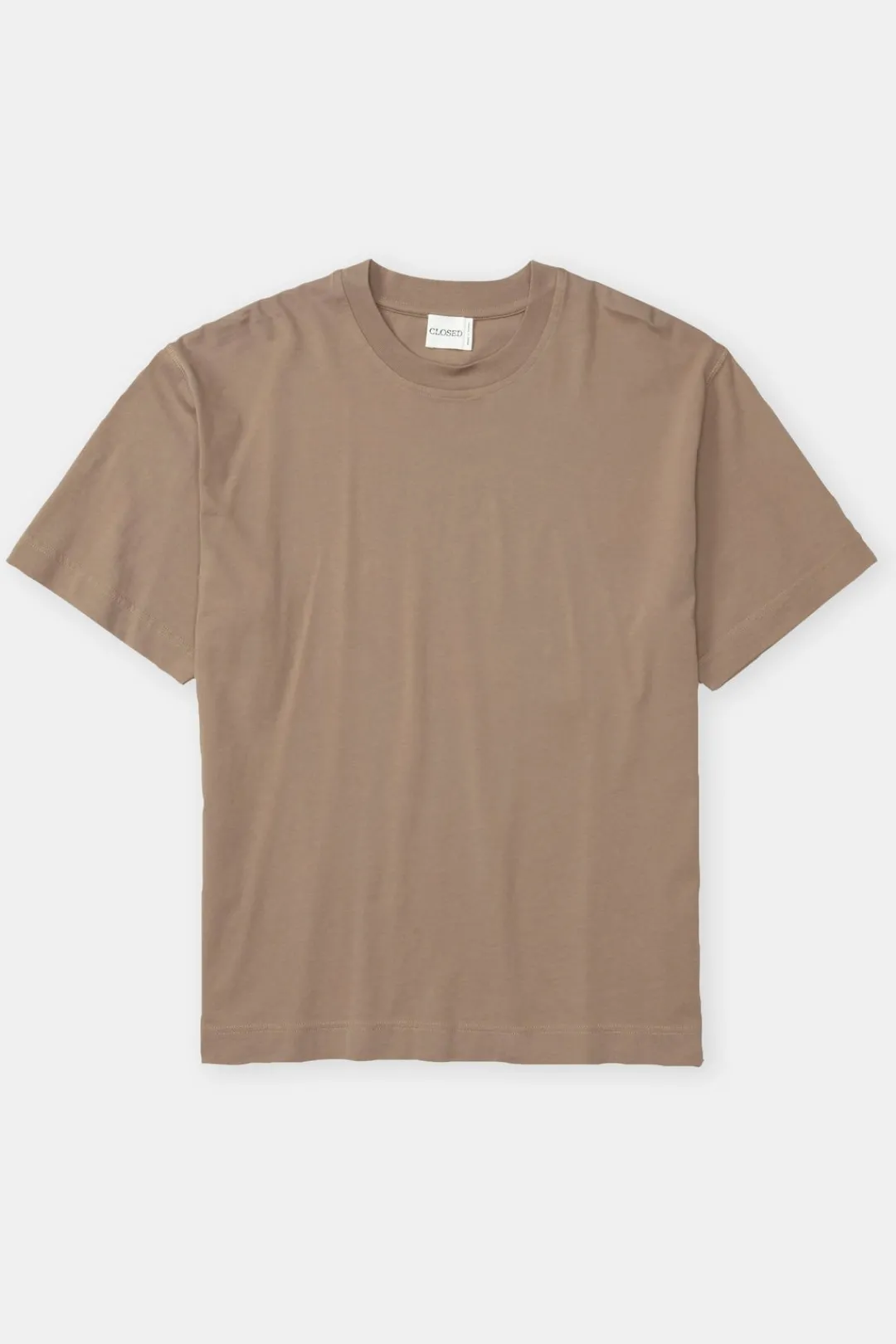 Closed T-shirt with logo Cashew cream Discount