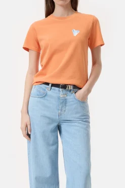 Closed T-shirt with print Pumpkin orange New