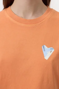Closed T-shirt with print Pumpkin orange New