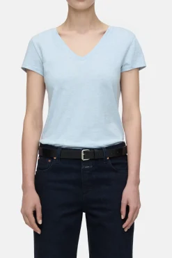 Closed T-shirt with V-neck Lazio blue Best