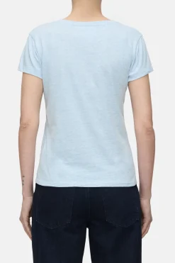 Closed T-shirt with V-neck Lazio blue Best