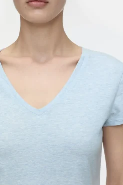 Closed T-shirt with V-neck Lazio blue Best