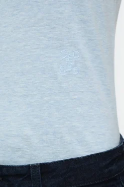 Closed T-shirt with V-neck Lazio blue Best