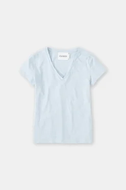 Closed T-shirt with V-neck Lazio blue Best
