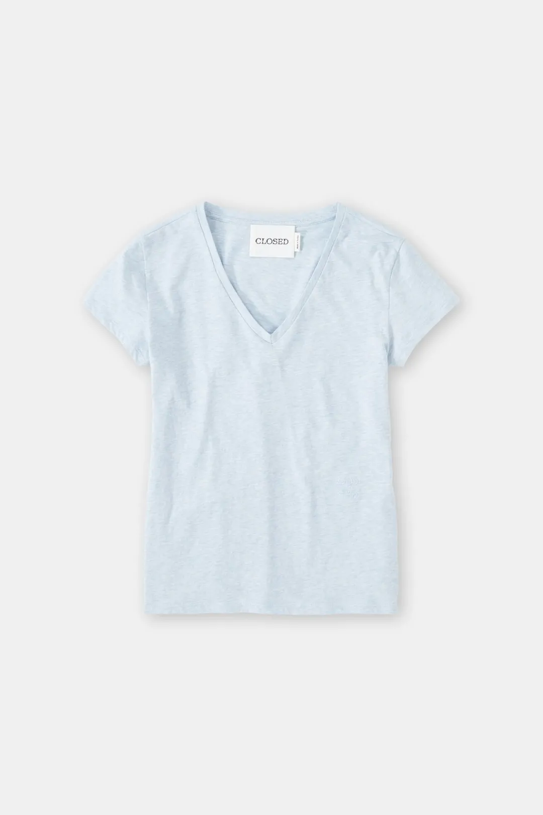 Closed T-shirt with V-neck Lazio blue Best