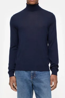 Closed Turtleneck jumper made from organic wool Dark night Sale