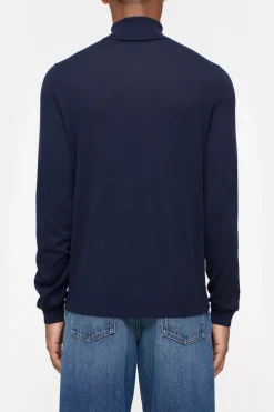 Closed Turtleneck jumper made from organic wool Dark night Sale