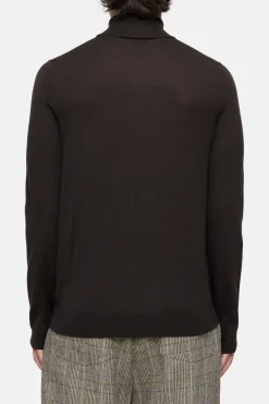 Closed Turtleneck jumper made from organic wool Ebony Clearance