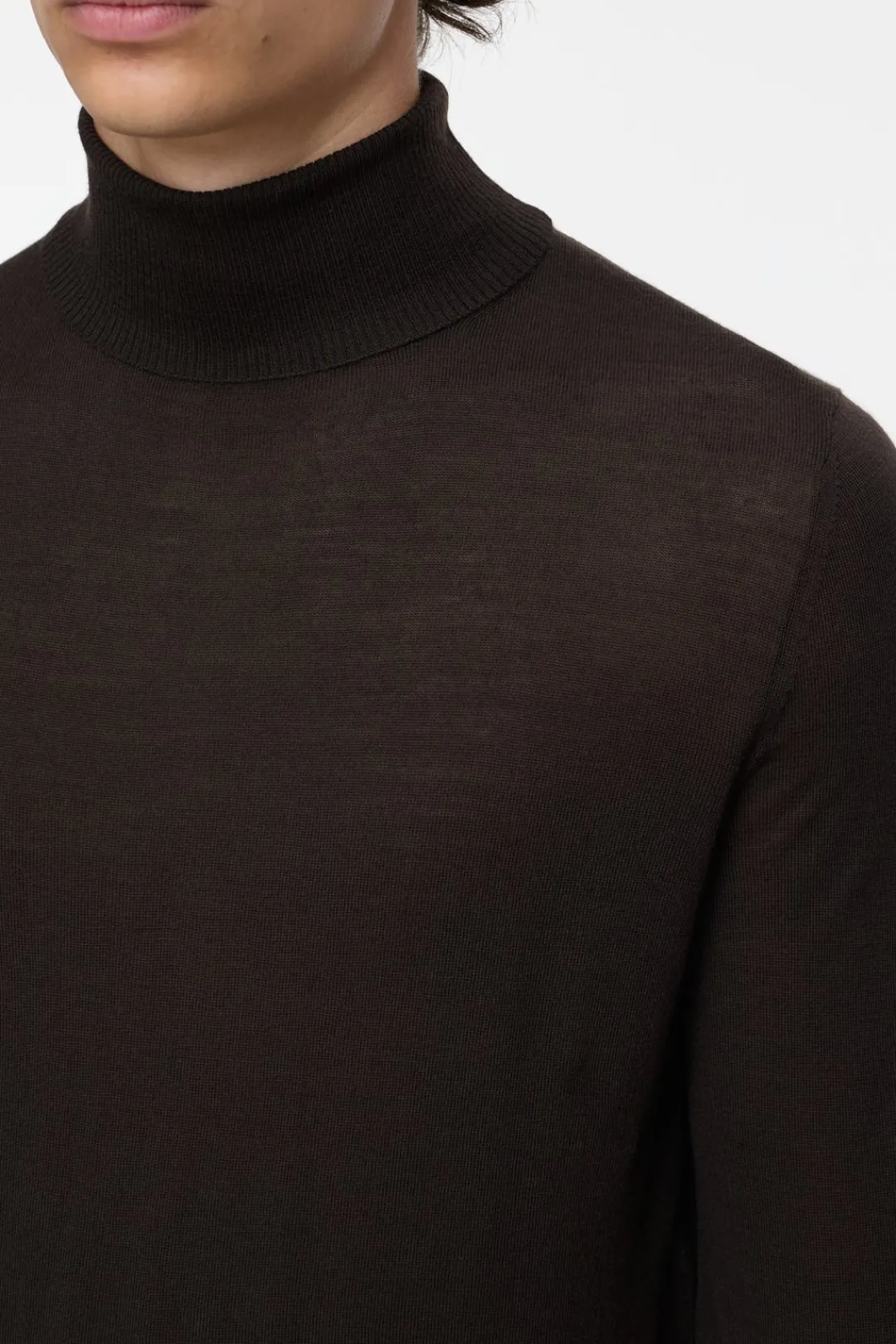 Closed Turtleneck jumper made from organic wool Ebony Clearance