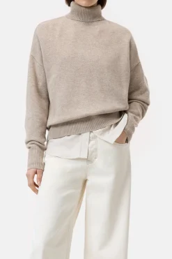 Closed Turtleneck jumper made from pure wool biscuit Hot
