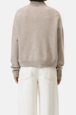 Closed Turtleneck jumper made from pure wool biscuit Hot