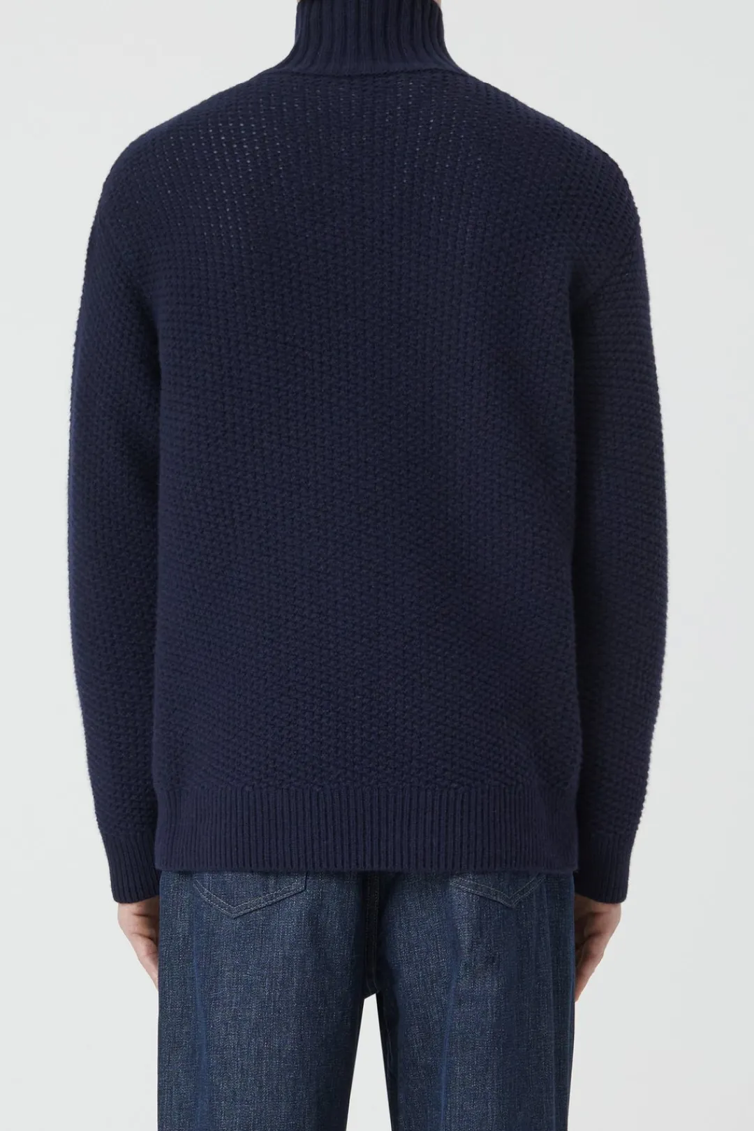Closed Turtleneck Sweater Dark night New