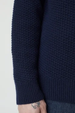 Closed Turtleneck Sweater Dark night New