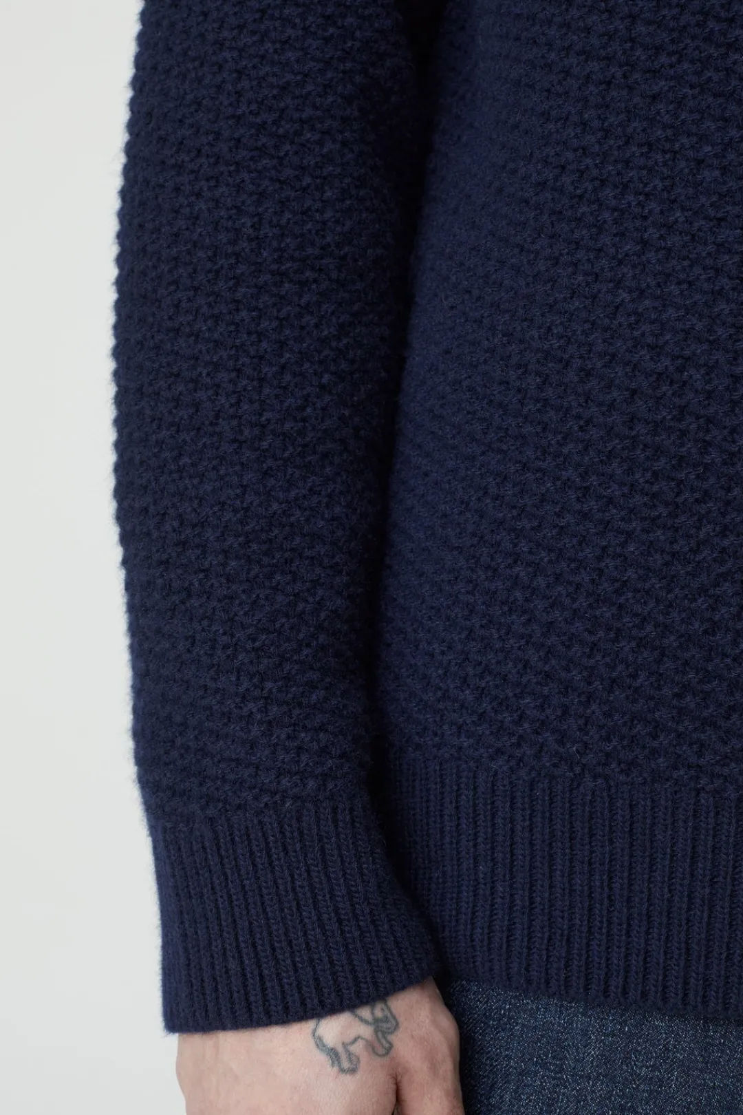 Closed Turtleneck Sweater Dark night New