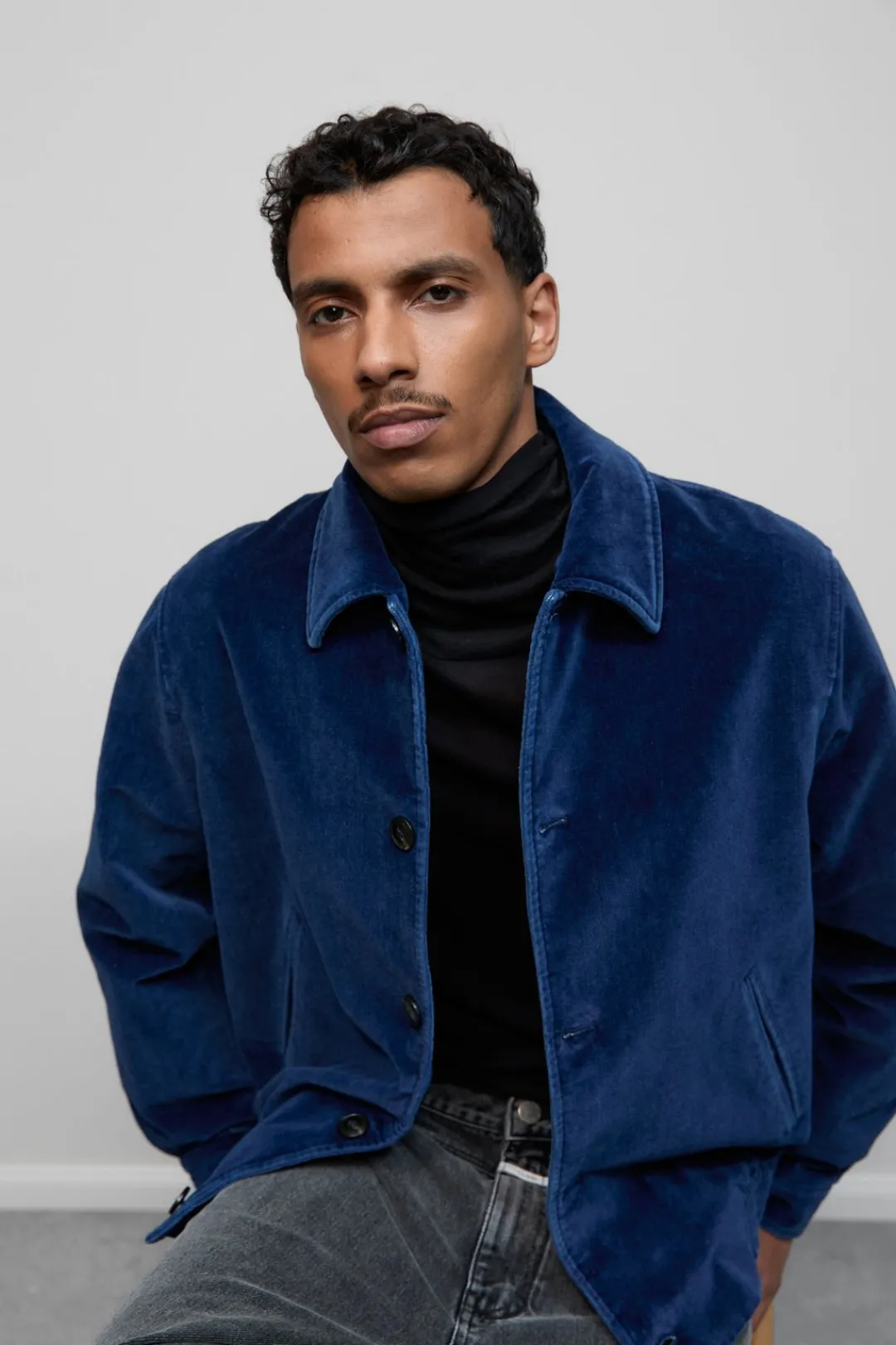 Closed Velvet blouson Indigo blue Best