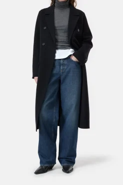 Closed Virgin wool and cashmere blend coat Black Online