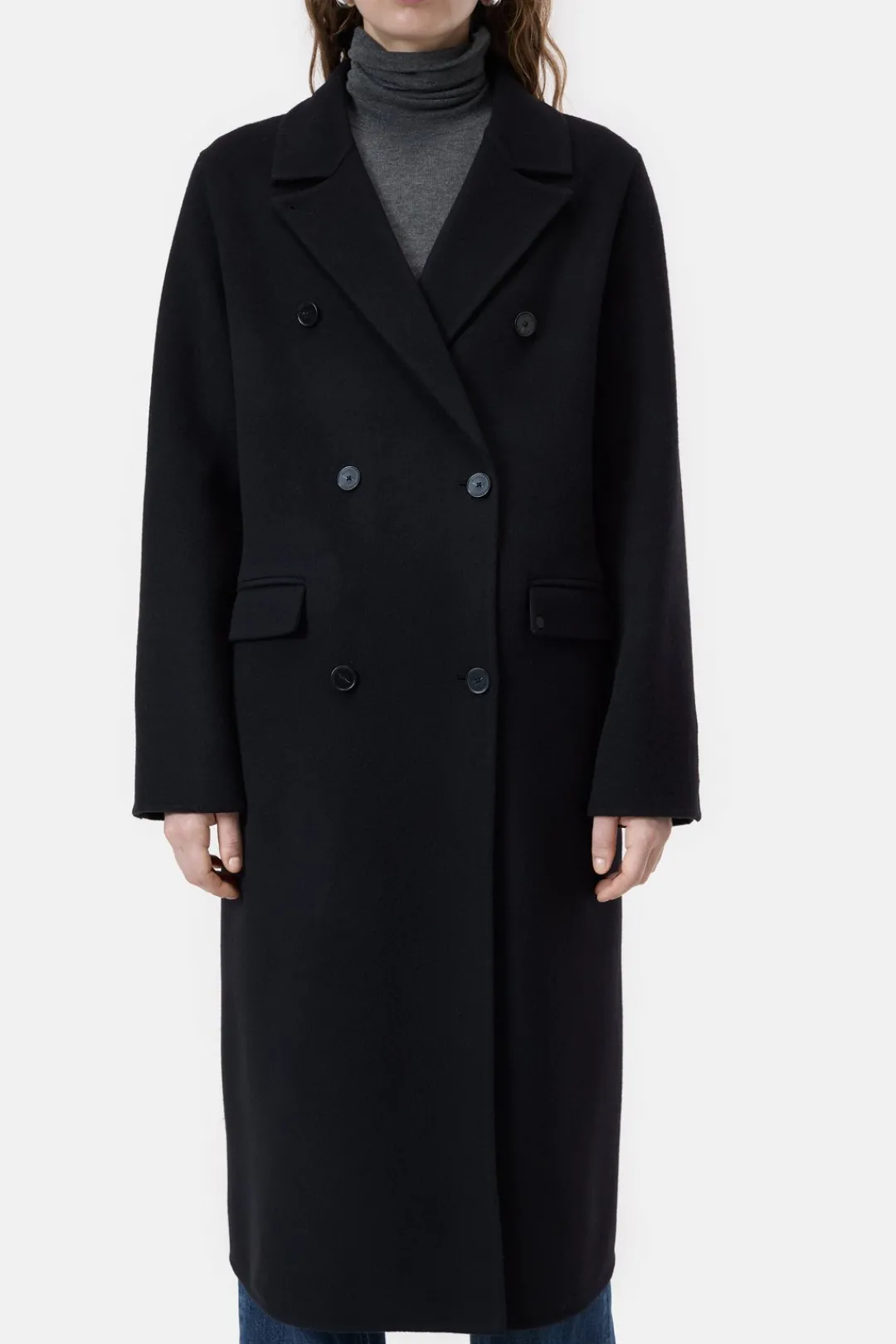 Closed Virgin wool and cashmere blend coat Black Online