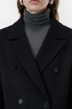 Closed Virgin wool and cashmere blend coat Black Online