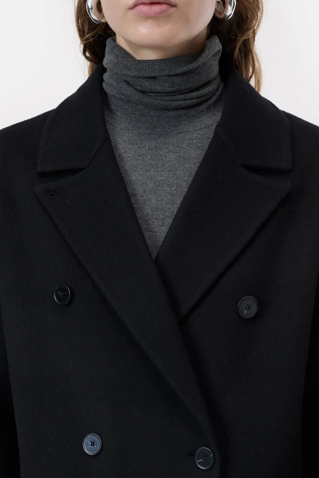 Closed Virgin wool and cashmere blend coat Black Online