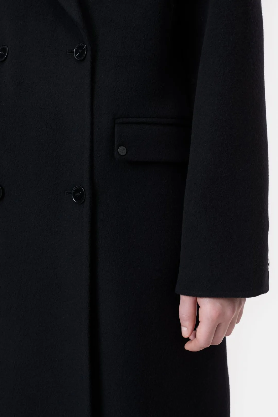 Closed Virgin wool and cashmere blend coat Black Online