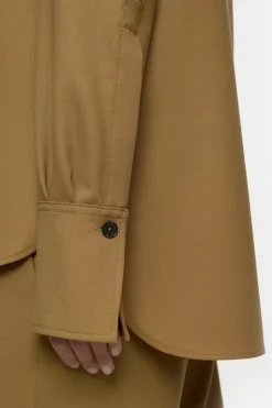 Closed Virgin wool blend shirt Tullamore brown Best