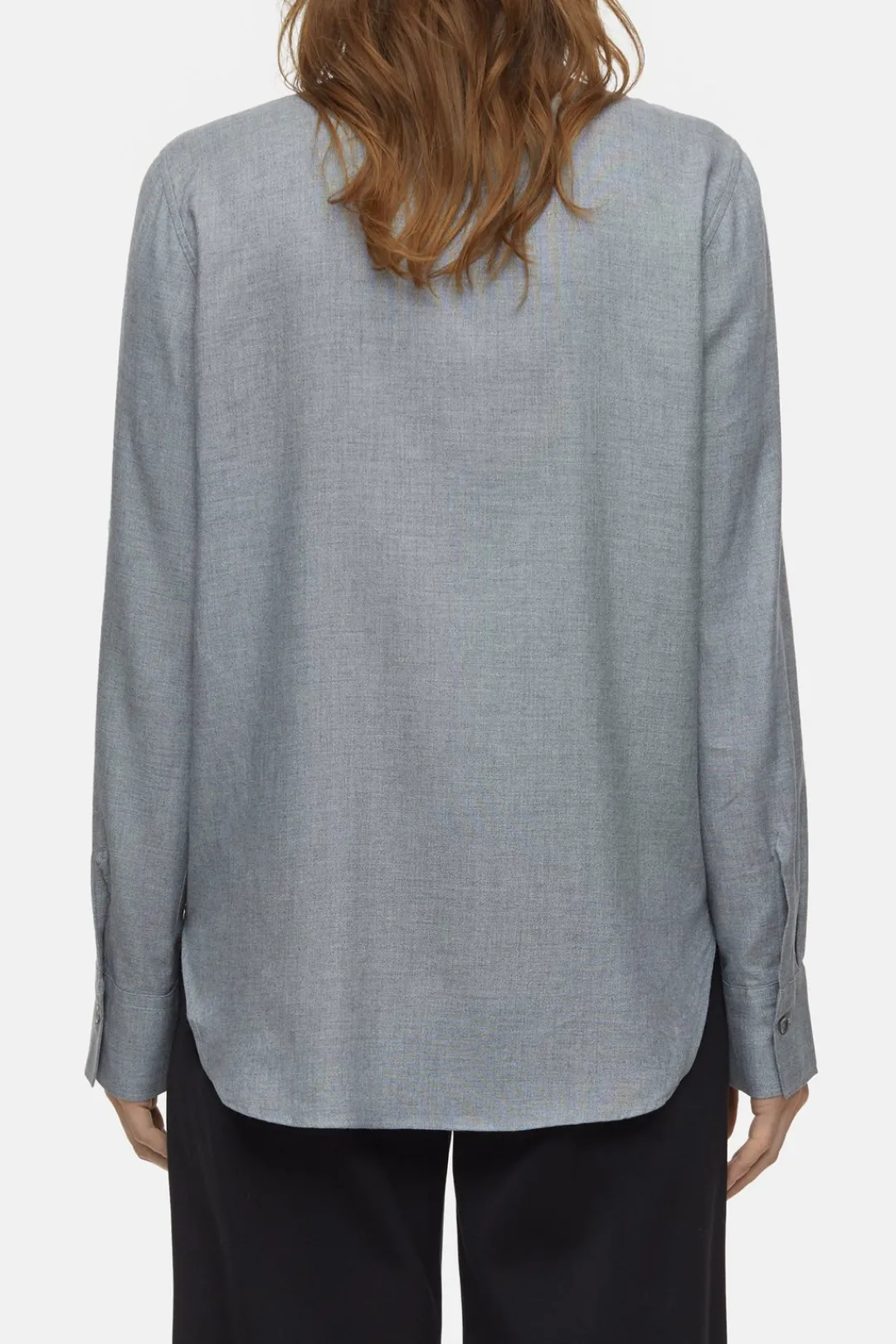 Closed Virgin Wool Shirt Blouse Dark grey melange Hot