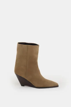 Closed Wedge boots Taupe beige Online