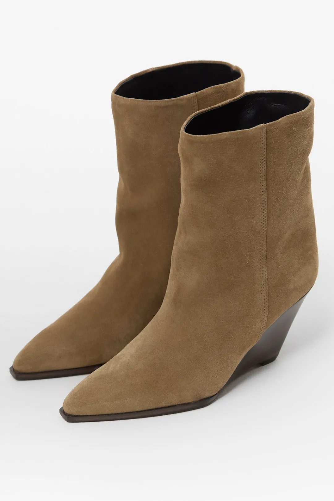 Closed Wedge boots Taupe beige Online