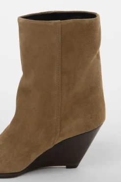 Closed Wedge boots Taupe beige Online