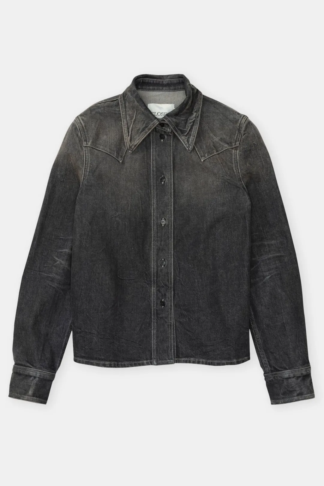 Closed Western denim blouse Dark grey Best