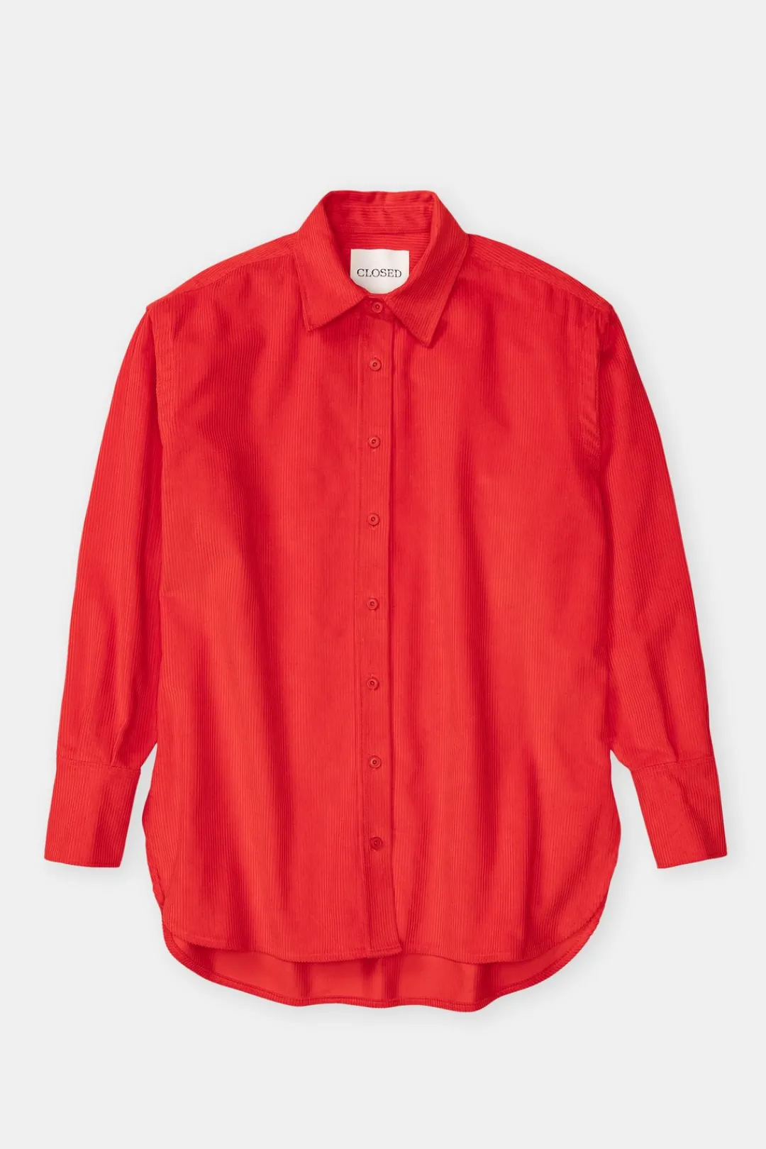Closed Wide corduroy shirt Hibiscus red Discount
