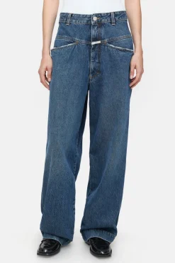 Closed Wide Jeans - Style Name Deni-X Dark blue Online