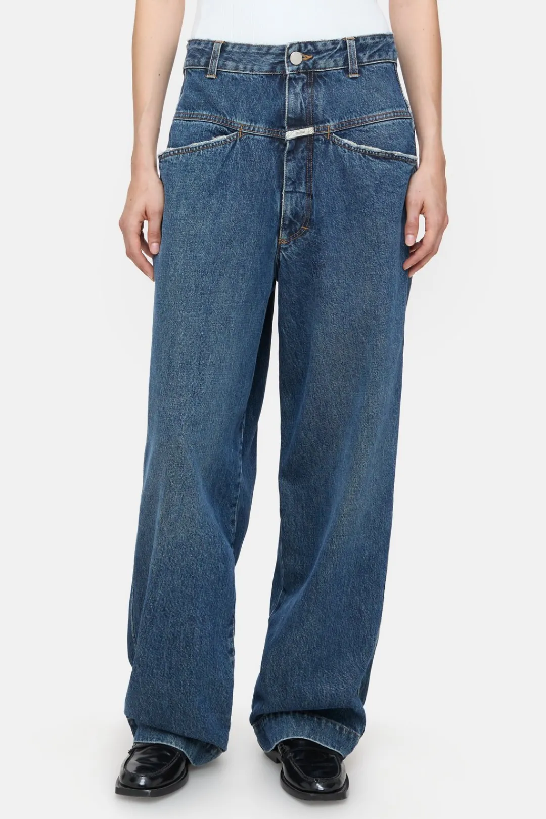 Closed Wide Jeans - Style Name Deni-X Dark blue Online