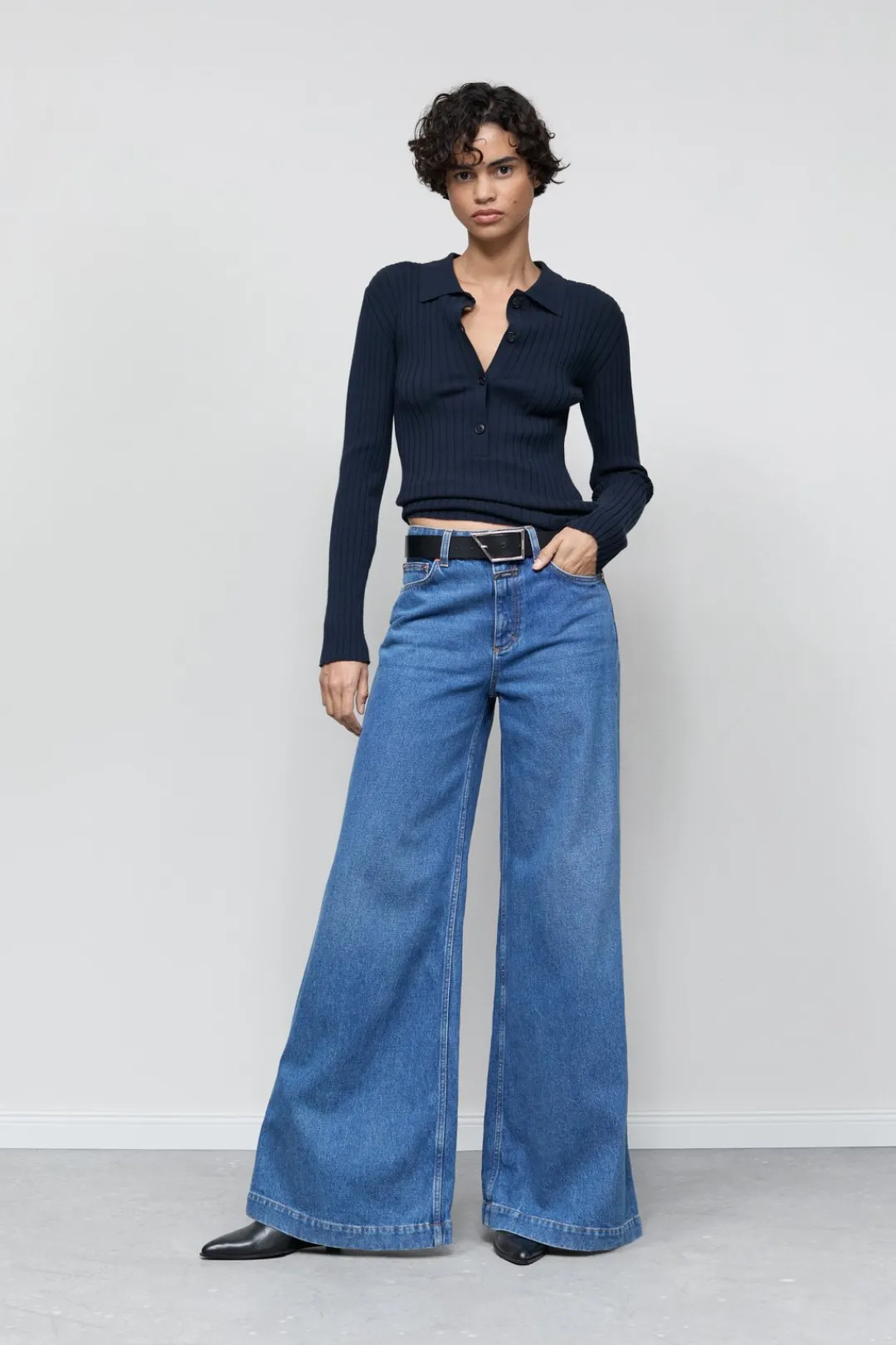 Closed Wide Jeans - Style Name Glow-up Mid blue Outlet