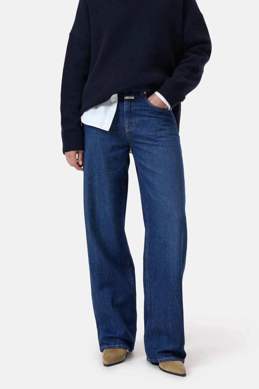 Closed Wide Jeans - Style Name Nikka Dark blue Outlet