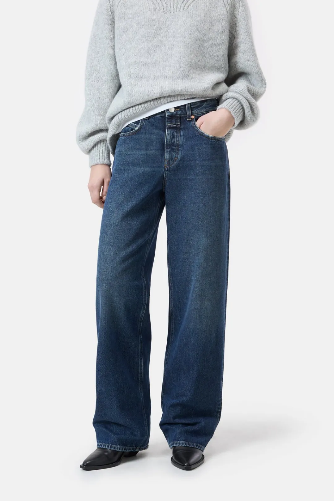 Closed Wide Jeans - Style Name Nikka Dark blue New