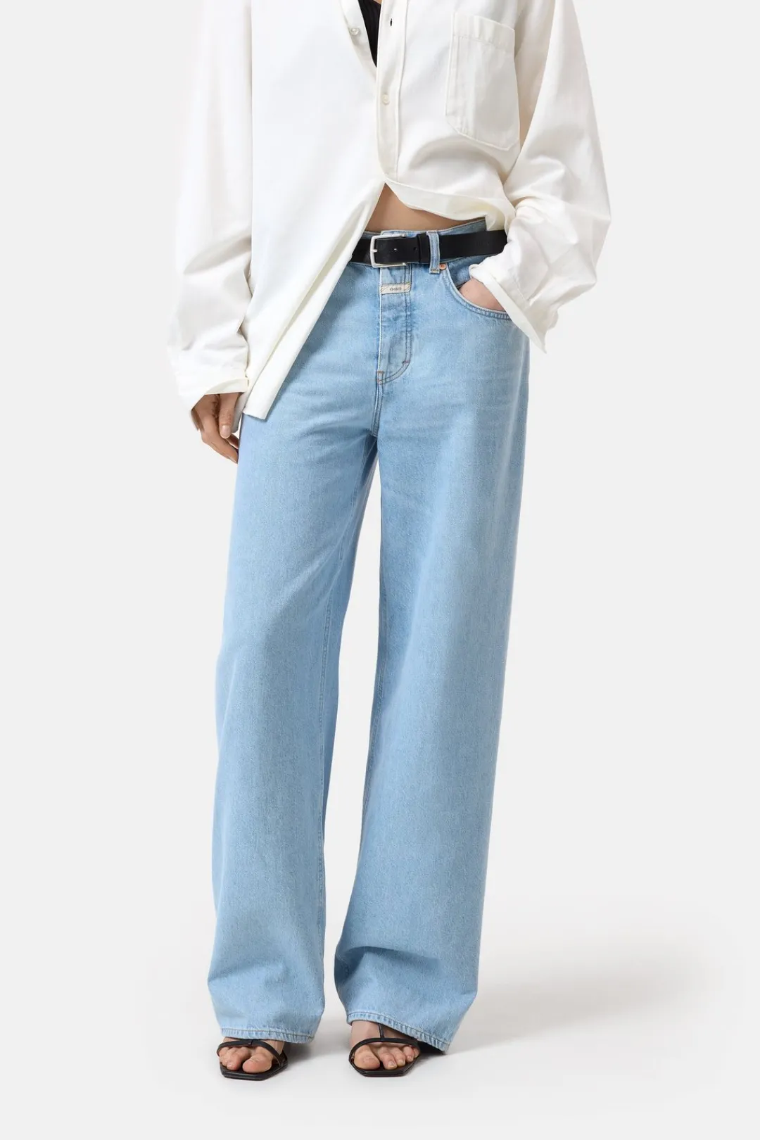 Closed Wide Jeans - Style Name Wylan Light blue Sale