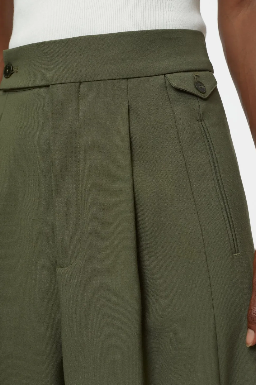 Closed Wide Pants - Style Name Hanbury industrial green Hot