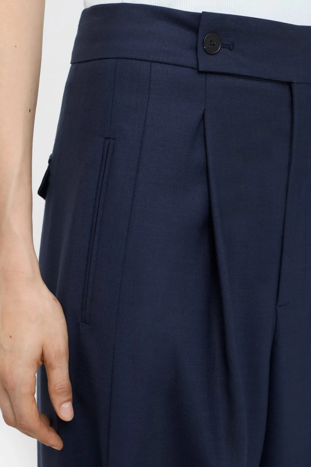 Closed Wide Pants - Style Name Hanbury Dark night Discount
