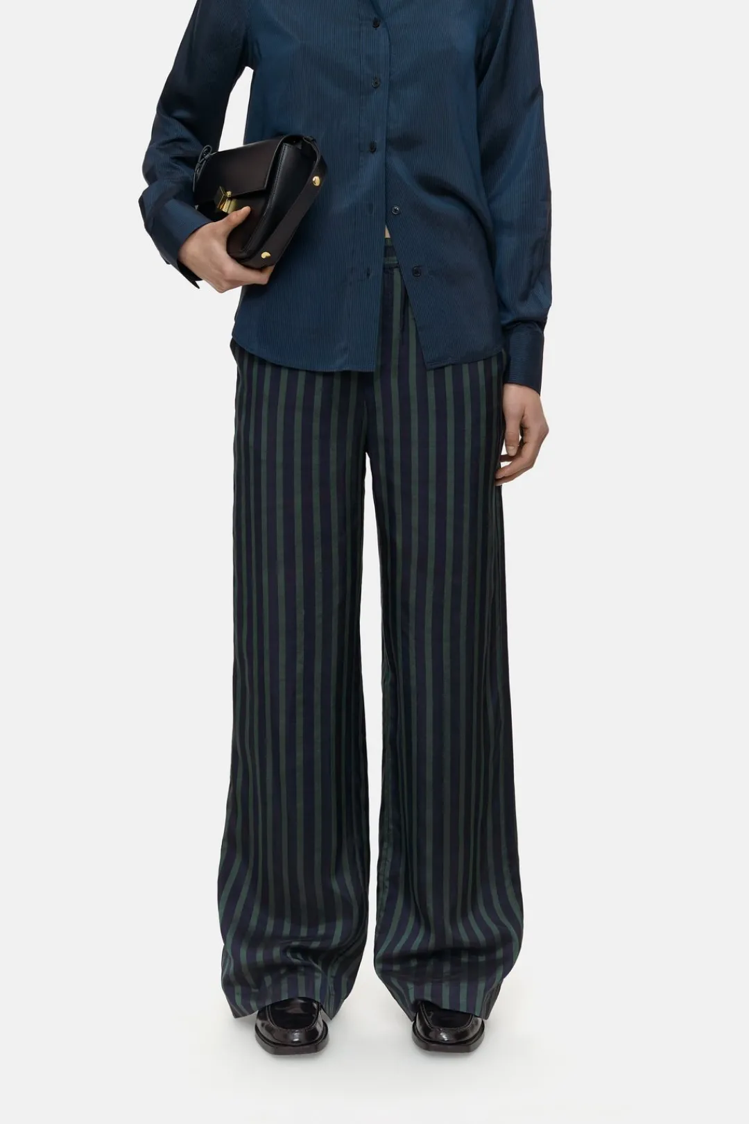 Closed Wide Pants - Style Name Winona Space blue Discount