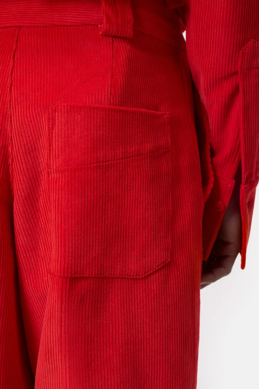 Closed Wide Pants - Style Name Wystan Hibiscus red Clearance