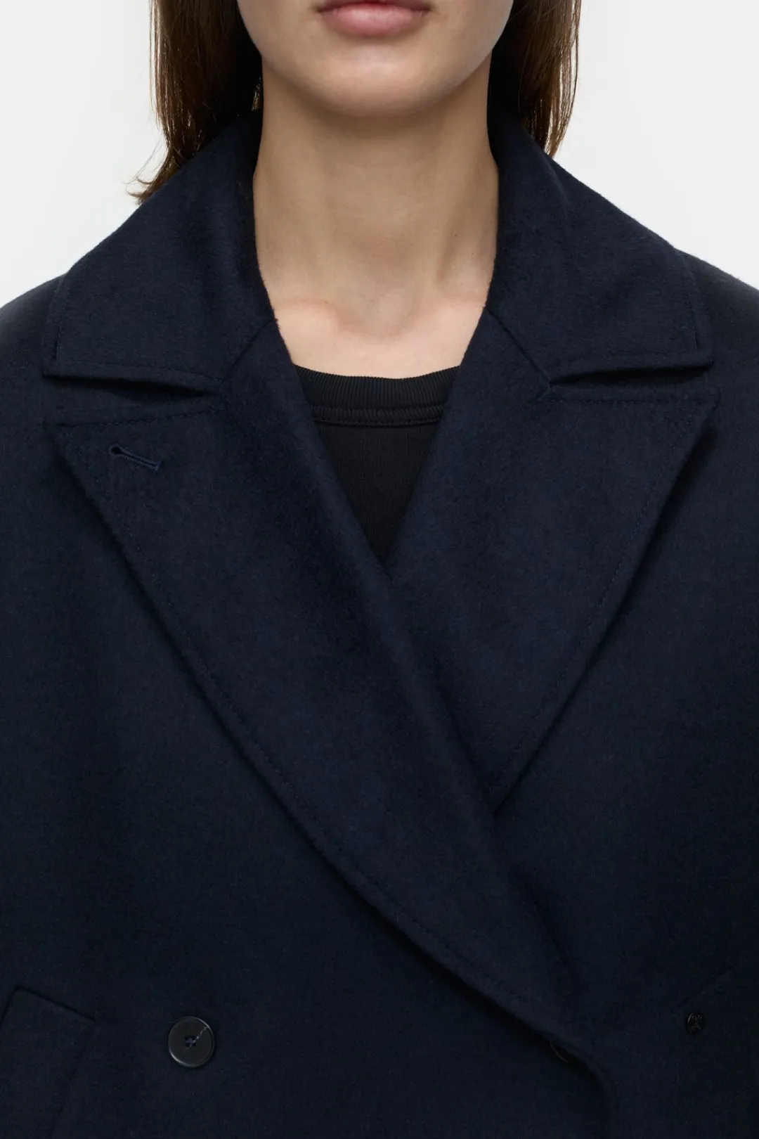 Closed Wool and cashmere blend coat Dark night Outlet