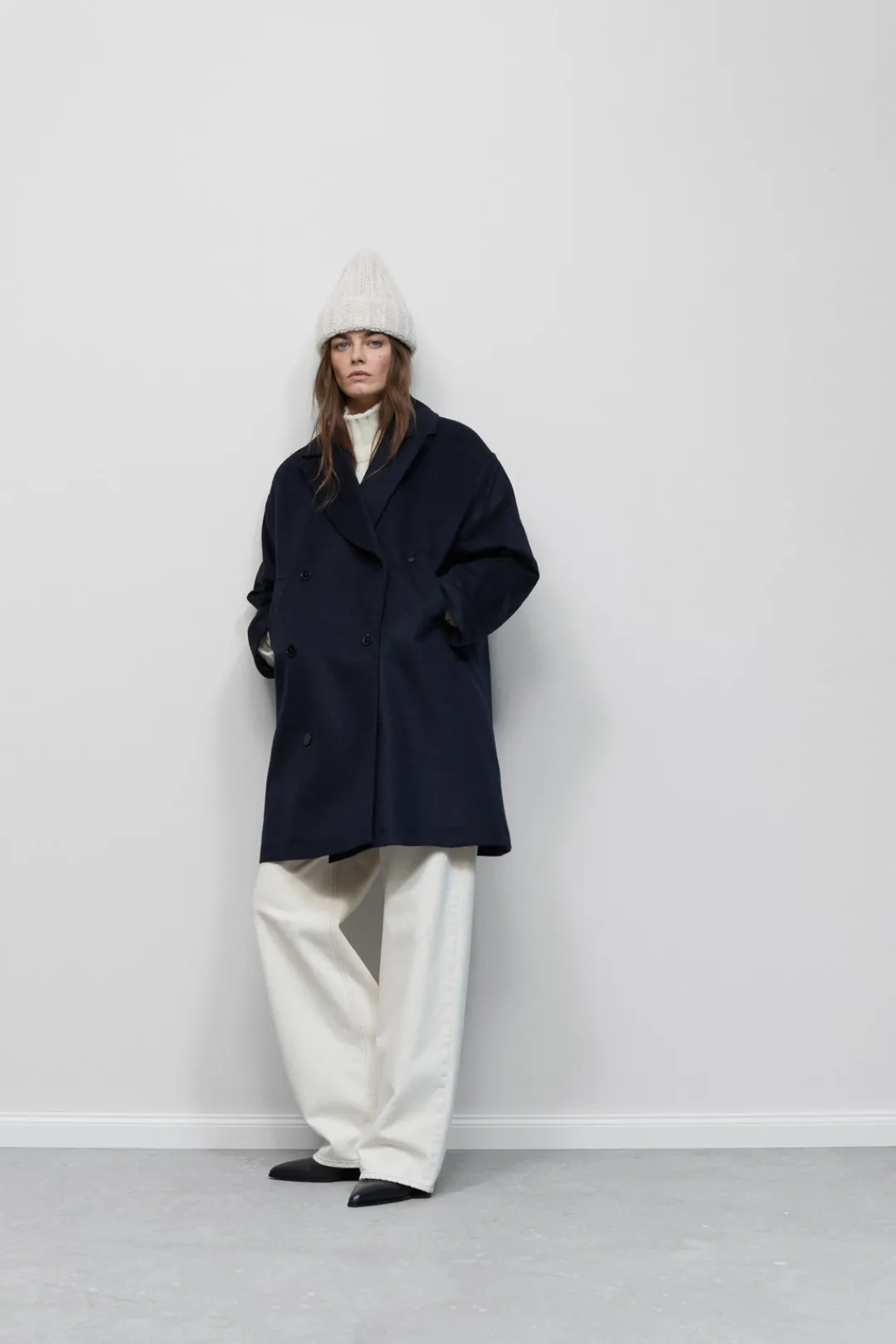 Closed Wool and cashmere blend coat Dark night Outlet