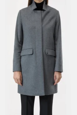 Closed Wool and cashmere blend coat Dark grey melange Outlet