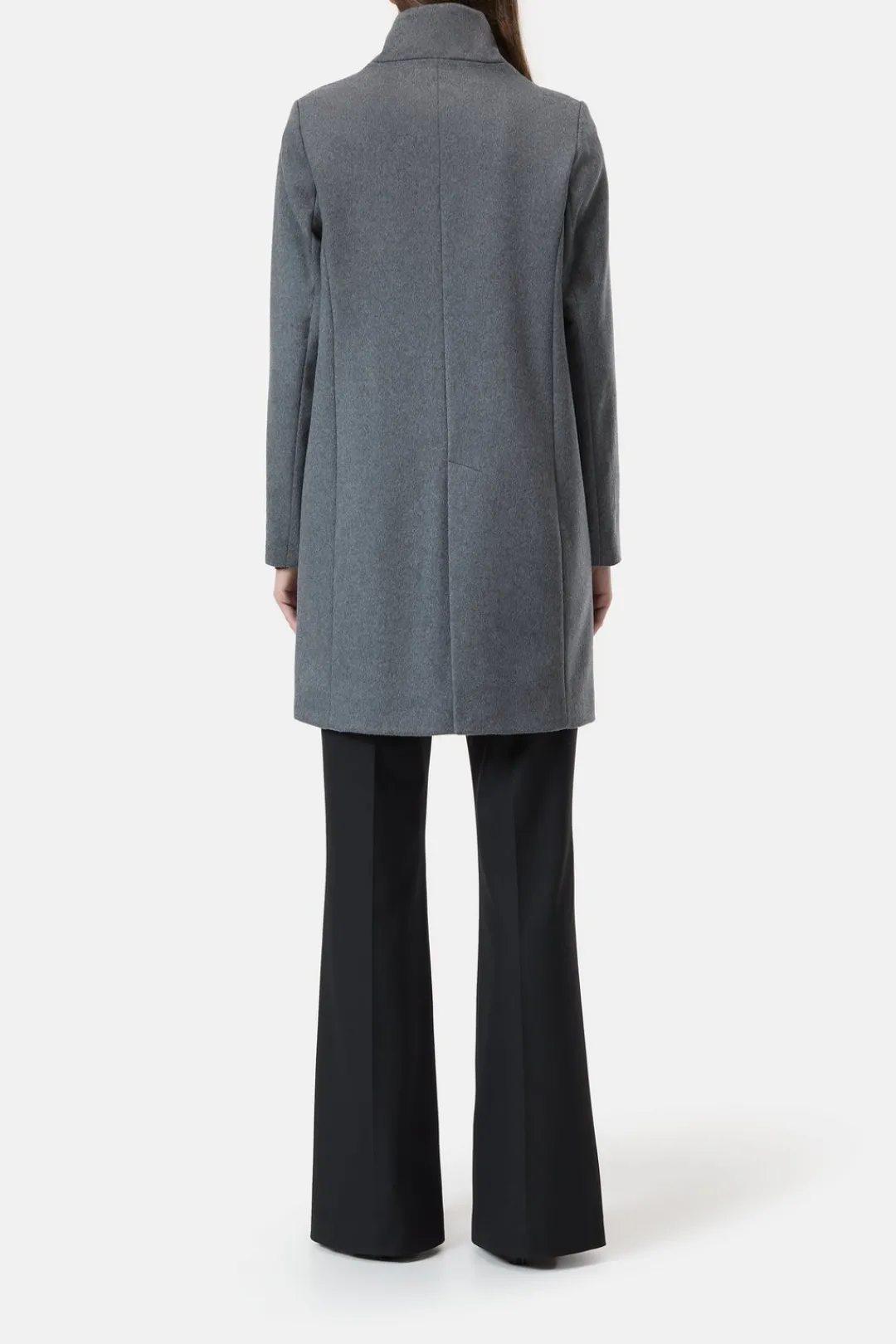 Closed Wool and cashmere blend coat Dark grey melange Outlet