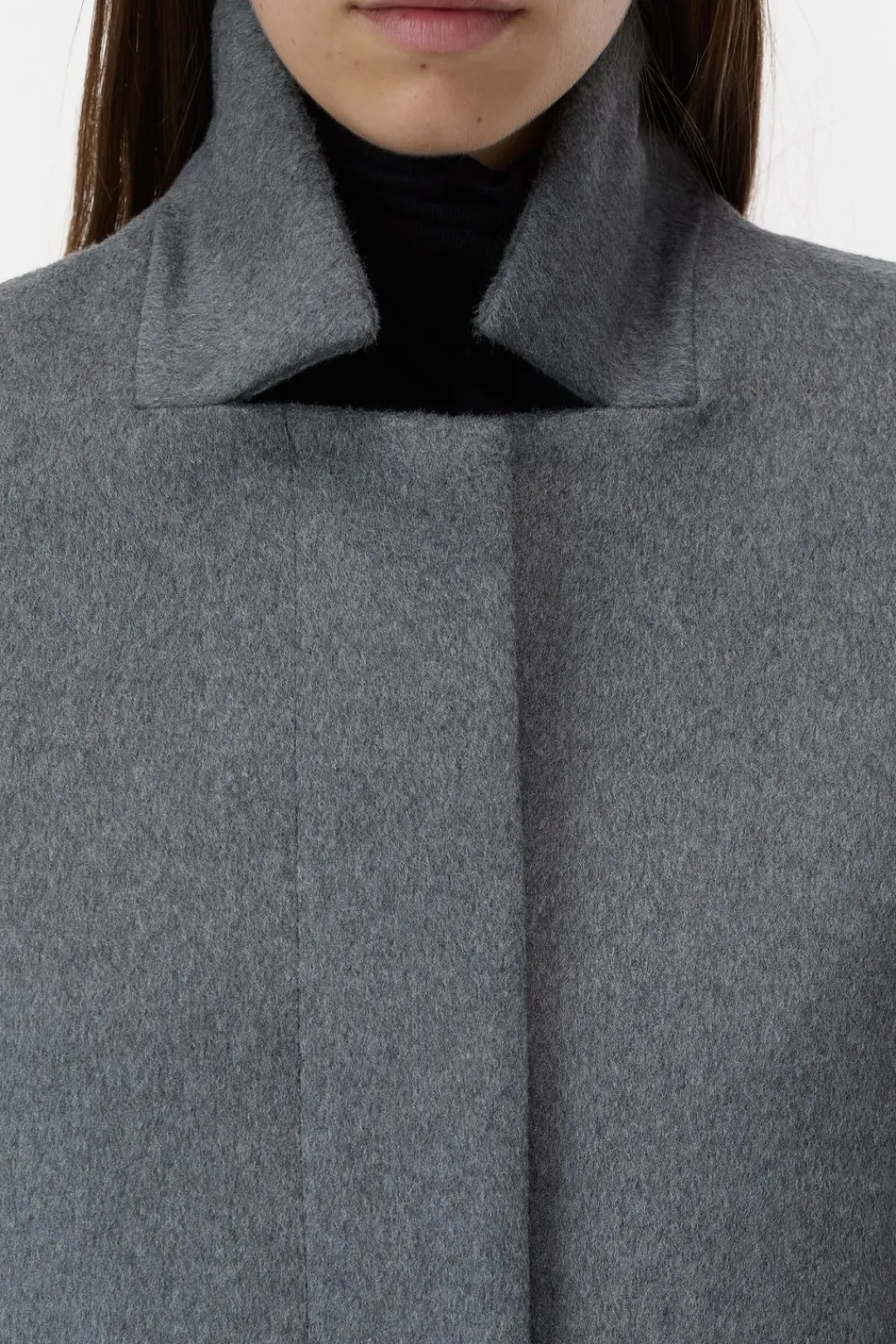 Closed Wool and cashmere blend coat Dark grey melange Outlet