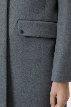 Closed Wool and cashmere blend coat Dark grey melange Outlet
