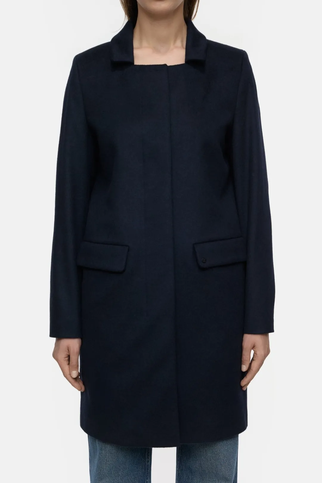 Closed Wool and cashmere blend coat Dark night Clearance