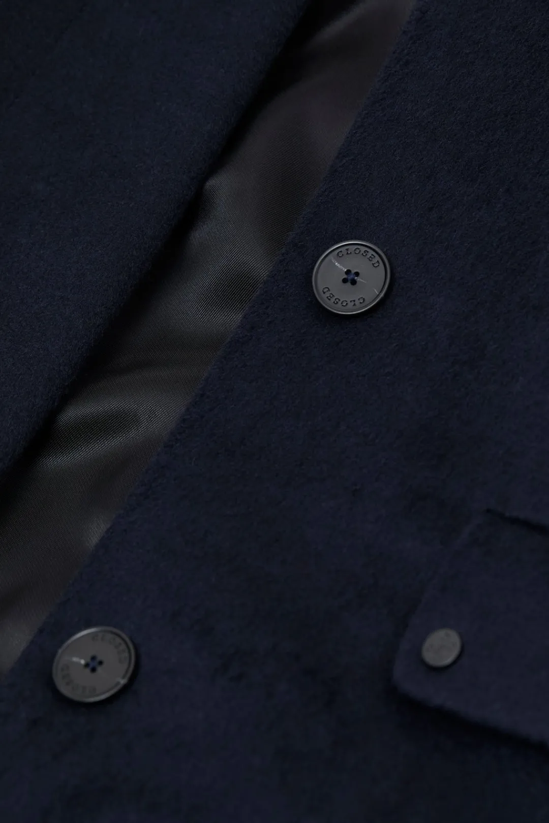 Closed Wool and cashmere blend coat Dark night Clearance