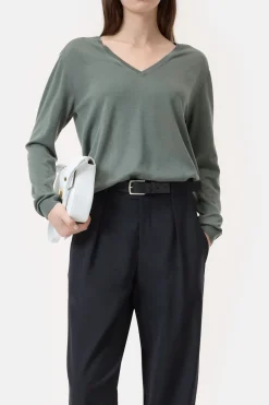 Closed Wool and silk blend jumper Faded green Outlet